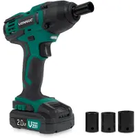 Vonroc Accu slagmoersleutel 20V – 150Nm – Incl. 4 moerdoppen | Incl. Accu en snellader
