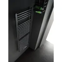 Instamat Rondo Lux handdoekradiator 149x50.7cm zwart mat 723W