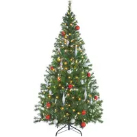 Casaria Kerstboom 180 cm – Incl. LED Kerstverlichting PE Groen