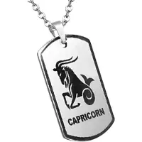 Montebello Ketting Steenbok - 316L Staal - Horoscoop - 25x42mm - 60cm