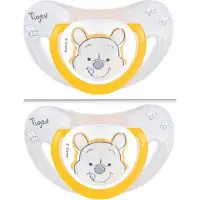 Tigex fopspen, 2 stuks, Disney baby- Winnie de Poeh- geel - 6-18 maanden