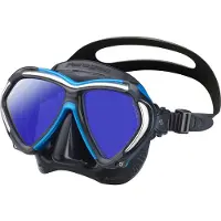 Tusa Paragon – Premium duikmasker met dubbele lens, hoge weerstand, CrystalView-lenzen met UV420 en antireflecterende behandeling, helder zicht en comfortabel draagcomfort – Zwart/Blauw – M2001SQB FBA