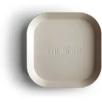 Mushie - Dinner Plates Square - Ivory - 19 x 19 x 2.5 cm
