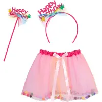 Boland verkleedset fee roze happy birthday
