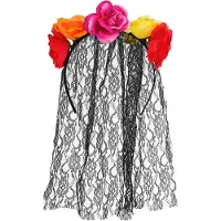 Boland - Diadeem La Madrina Multi - Één maat - Volwassenen - Vrouwen - Halloween accessoire - Horror - Day of the dead