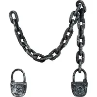Boland Schakelketting met slot (zwart)