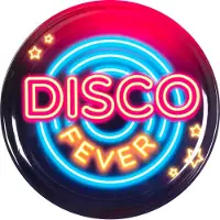 Boland Plastic dienblad 'Disco fever' (34,5 cm) (multicolor)