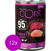 Wellness Core Grain Free 95 400 g - Hondenvoer - 12 x Kalkoen&Geit&Bataat
