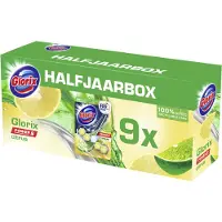 Glorix toiletblok Power 5 Citroen 55 gram (9 stuks)