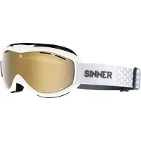 Sinner tico matte white- brn gld mr vent skibril wit-zwart