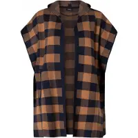 Yesta geruite poncho zwart/bruin Dames | Maat: 46