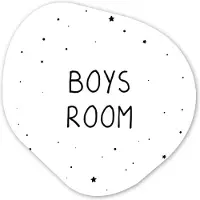 MuchoWow Organische wanddecoratie 60x60 cm - Organisch schilderij Quotes - Boys room - Spreuken - Jongens - Kind - Muurdecoratie woonkamer - Kamer decoratie - Schilderijen - Muurcirkel aesthetic