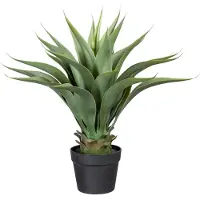 Kopu kunstplant agave 57 cm in zwarte pot 25 bladeren nepplant