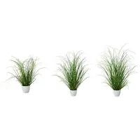Kopu Kunstplant Zegge Grasplant 90 cm - in Witte Sierpot - Nepplant