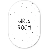 MuchoWow Muurovaal 60x90 cm - Ovale wanddecoratie Quotes - Girls room - Meisjes - Kind - Spreuken - Ovalen schilderij - Muurdecoratie woonkamer - Kamer decoratie - Schilderijen - Wandcirkel