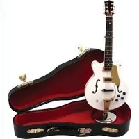 Aim Music Gifts - Miniatuurinstrument Falcon gitaar wit