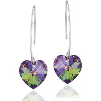 Montebello Oorbellen Pippa HZ101 - Swarovski Hart - 925 Zilver Gerhod. - Ø14mm - 40mm