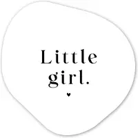 MuchoWow Organische wanddecoratie 60x60 cm - Organisch schilderij Spreuken - Little girl - Meisje - Kinderen - Quotes - Muurdecoratie woonkamer - Kamer decoratie - Schilderijen - Muurcirkel aesthetic