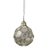 Ptmd collection PTMD Julie Hanglamp - H50 x Ø50 cm - Glas - Transparant