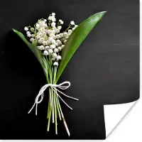PosterMonkey Poster Lelietjes van dalen - Bloemen - Stilleven - Flora - 100x100 cm XXL