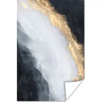 PosterMonkey Poster Abstract - Verf - Goud - Zwart - Marmer - 60x90 cm