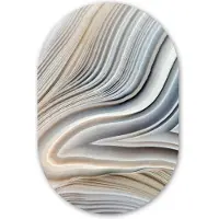MuchoWow Muurovaal 40x60 cm - Ovale wanddecoratie Marmerlook - Steen - Lijnen - Luxe - Marmer - Ovalen schilderij - Muurdecoratie woonkamer - Kamer decoratie - Schilderijen - Wandcirkel