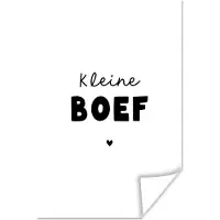 PosterMonkey Poster kinderen - Kinderen - Quotes - Kleine boef - Spreuken - Schilderij voor kinderen - 40x60 cm - Muurdecoratie kinderkamer - Kinder decoratie