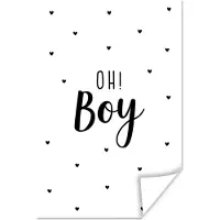 PosterMonkey Poster kids - Quotes - Kind - Jongens - Oh! Boy - Spreuken - Muurdecoratie kinderkamer - 60x90 cm - Poster kinderkamer - Slaapkamer decoratie