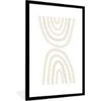 PosterMonkey Fotolijst incl. Poster - Regenboog - Pastel - Design - Abstract - 60x90 cm - Posterlijst