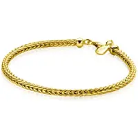 Zinzi gold plated zilveren schakelarmband vossenstaart 3.0mm breed ZIA1124G