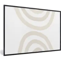 PosterMonkey Fotolijst incl. Poster - Regenboog - Pastel - Design - Abstract - 90x60 cm - Posterlijst