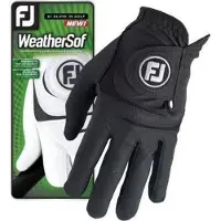 Footjoy Weathersof handschoen heren zwart, Rechterhandschoen voor een linkshandige speler mt. S