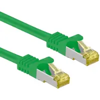 Goobay RJ45 patchkabel CAT 6A S/FTP PiMF, 500 MHz, met CAT 7 kernkabel, groen, 10 meter