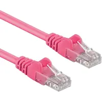 ACT CAT6A UTP kabel, 20 meter, Cat6a, RJ-45 connector, RJ-45 connector, roze