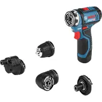 Bosch Professional GSR 12V-35 FC FlexiClick schroefboormachine +5x hulpstukken 12V 3.0Ah in L-Boxx - 06019H3008
