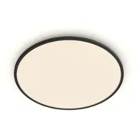 Philips SuperSlim plafondlamp - zwart - groot - warmwit licht - 36 W