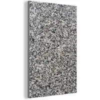 MuchoWow Wanddecoratie Metaal - Aluminium Schilderij Industrieel - Graniet - Industrieel - Design - Grijs - 100x150 cm - Dibond - Foto op aluminium - Industriële muurdecoratie - Voor de woonkamer/slaapkamer