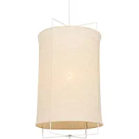 QAZQA Design hanglamp wit met beige kap - Rich