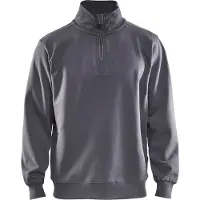 Blakläder 3365-1048 Sweatshirt Jersey 1/2 rits Grijs maat L heren