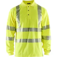 Blakläder Multinorm piqué polo lange mouw 34391726 | High-Vis Geel | Maat XL - 7330509536551