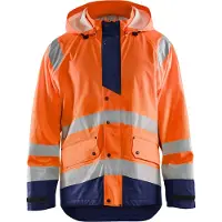 Blakläder 4327-2005 Regenjas High Vis LEVEL 3 High Vis Oranje/Marineblauw maat M heren