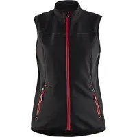 Blakläder Dames softshell bodywarmer 38512516 | Zwart/Rood | Maat S - 7330509647769