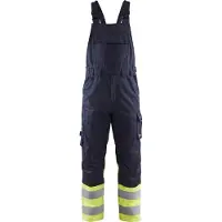 Blakläder 2605-1519 Bretelbroek Inherent Steel Marine/High Vis Geel maat C60 heren