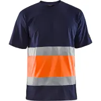 Blakläder T-Shirt High-Vis 33871030 | Marineblauw/Oranje | Maat M - 7330509616260