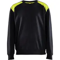 Blakläder 3580-1158 Sweatshirt bi-colour Zwart/High Vis Geel maat XXL heren