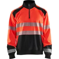 Blakläder Sweatshirt halve rits High-Vis 35562528 | High-Vis Rood/Zwart | Maat 3XL - 7330509623480