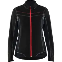 Blakläder 4924-1010 Dames Microfleecevest Zwart/Rood maat L dames