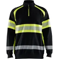 Blakläder 3553-1158 Sweater High vis Zwart/High Vis Geel maat M heren
