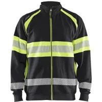 Blakläder 3551-1158 Sweater High vis Zwart/High Vis Geel maat S heren