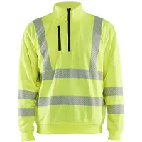 Blakläder High-Vis Sweatshirt halve rits 35642538 | High-Vis Geel | Maat XL - 7330509831489